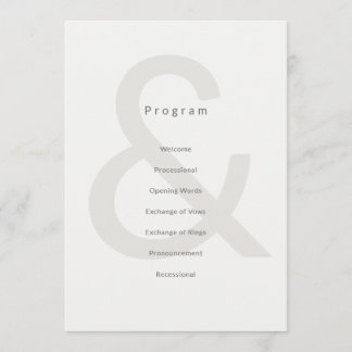 Tipografia Editorial Programa de Casamento