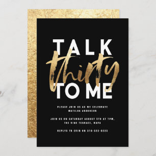 Típografia elegante moderna, 30 de ouro feminino