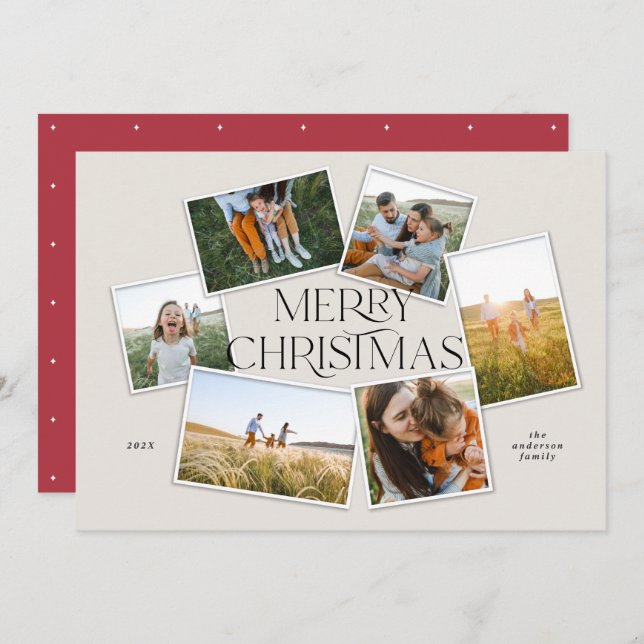 Tipografia elegante moderna e feliz Natal (Frente/Verso)