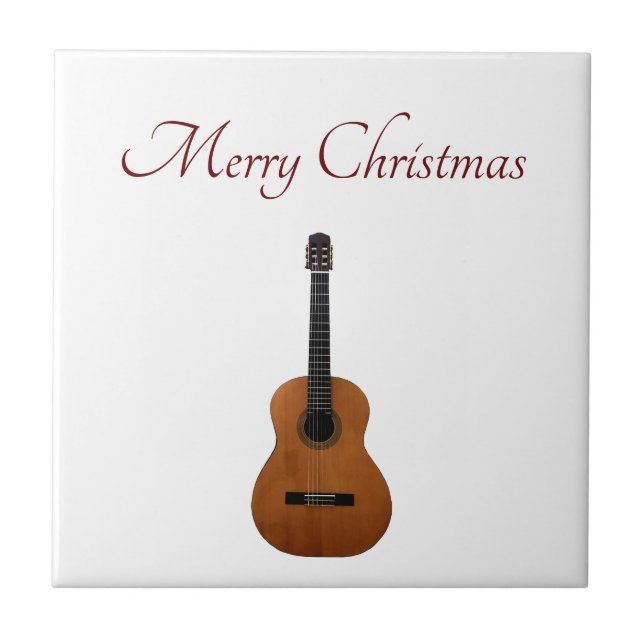 Tipografia Festiva Musical Da Guitarra De Natal (Frente)