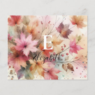 Tipografia Folha das folhas cor d'água cor pastel