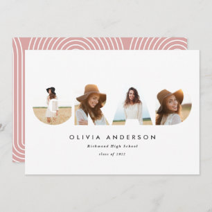 Tipografia geométrica moderna multifotografia cor-