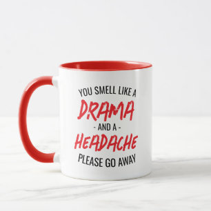 Tipografia Insultuosa Engraçada Drama E Caneca Dor