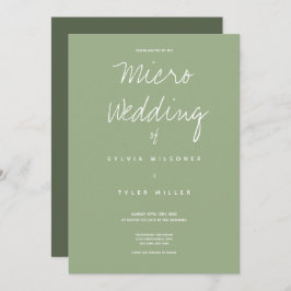 Tipografia Mínima do Micro Wedding Sage
