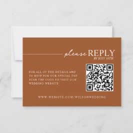 Tipografia Mínima Tom de Terra Terracota QR RSVP