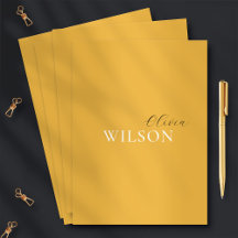 Tipografia Minimalista de Roteiro Amarelo Mostarda