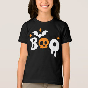 Tipografia moderna do Halloween Boo Skull Bats