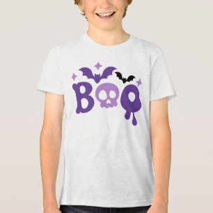 Tipografia moderna do Halloween Boo Skull Bats