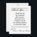 tipografia moderna Newsprin dos cartões de<br><div class="desc">Estes cartões de agradecimentos 4x5 LISOS adoráveis são perfeitos para agradecer a seus convidados para os presentes que trouxeram, ou mesmo apenas para sua empresa em seu evento. Aperfeiçoe para um chá de fraldas ou uma festa de aniversário! Estes são completamente customizáveis e o poema pode ou ser removido completamente...</div>