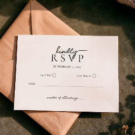 Tipografia Moderna Simples Script RSVP Casamento
