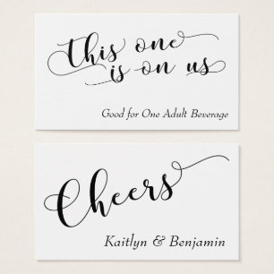 Tipografia Negra Elegante em Bilhetes Brancos