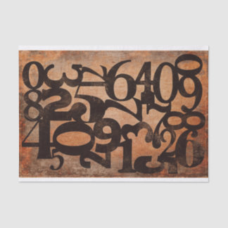 Tipografia Números desvinculam papel de tecidos de