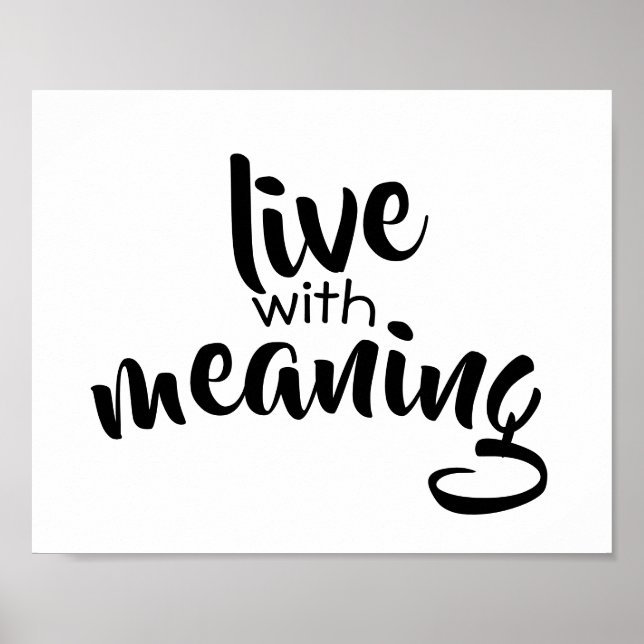 tipografia palavra arte poster preto e branco (Frente)