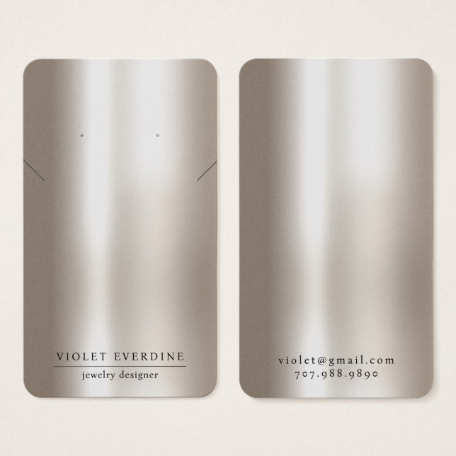 Tipografia Pearlescente Encarando Colar Joias (Frente & Verso)