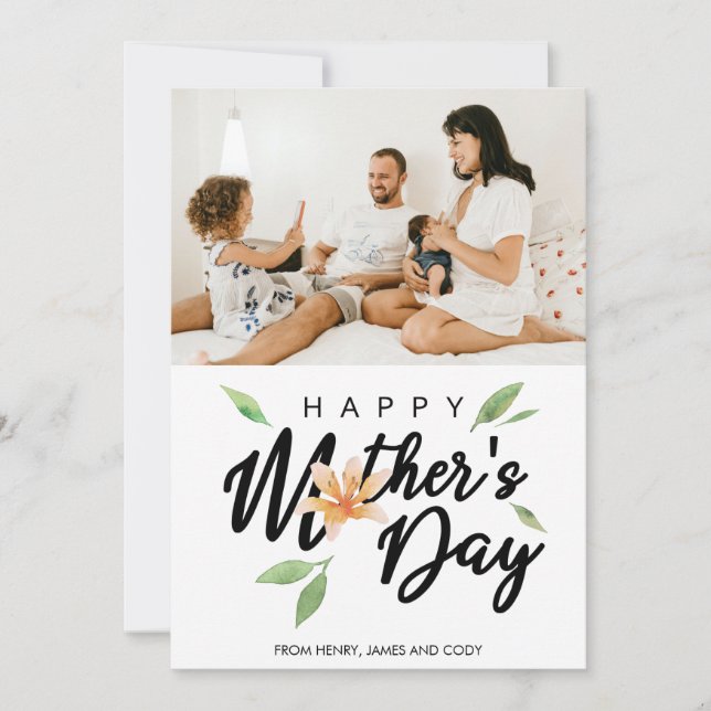 Tipografia Personalizada de Dia das Mães Feliz (Frente)