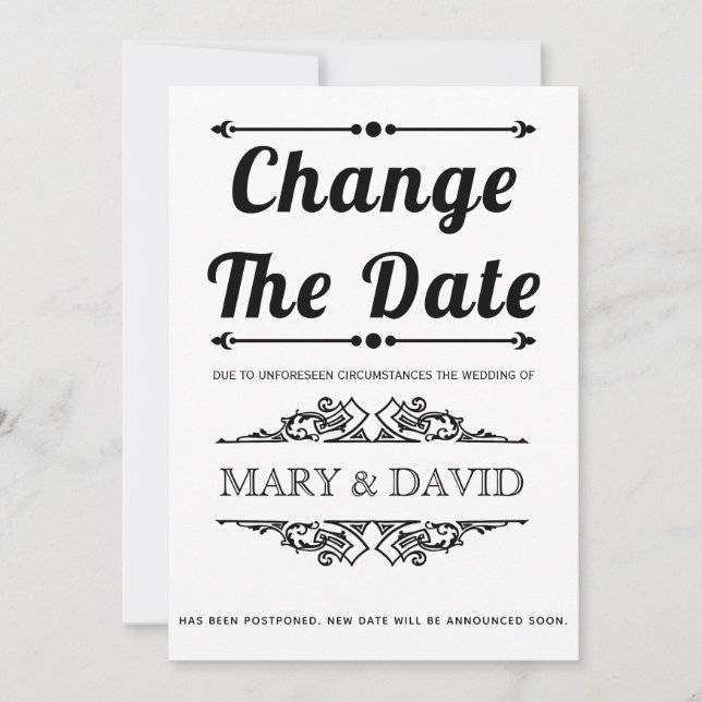 Tipografia preta Alterar o anúncio Data (Frente)