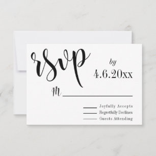Tipografia Preta com Retorno de Bokeh, RSVP Simple