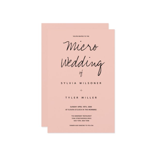 Tipografia Preta Rosa-Rosa De Casamento Orçamentár (Frente/Verso In Situ)