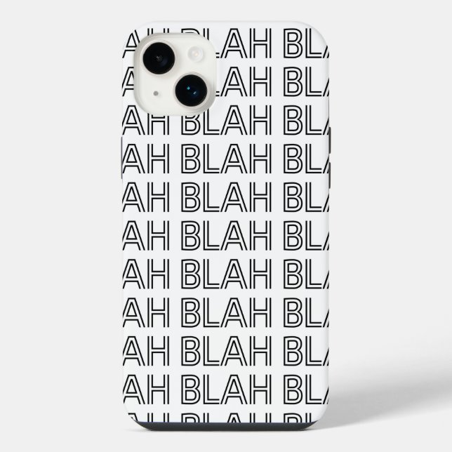 Tipografia Preto e Branco BLAH BLAH BLAH (Verso)