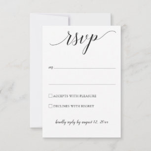 Tipografia que Wedding RSVP/cartão de resposta