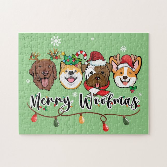 Tipografia Quebra-Cabeça Feliz Woofmas (Horizontal)