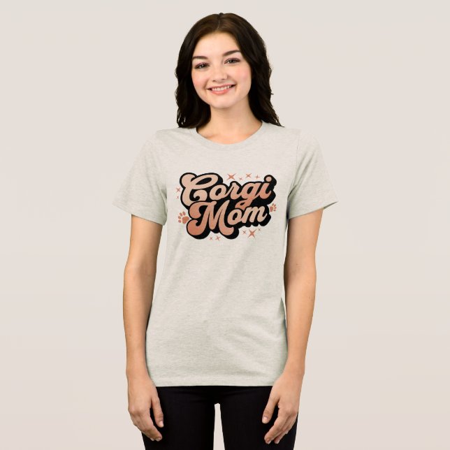 Tipografia Retro Corgi Mamãe (Frente Completa)