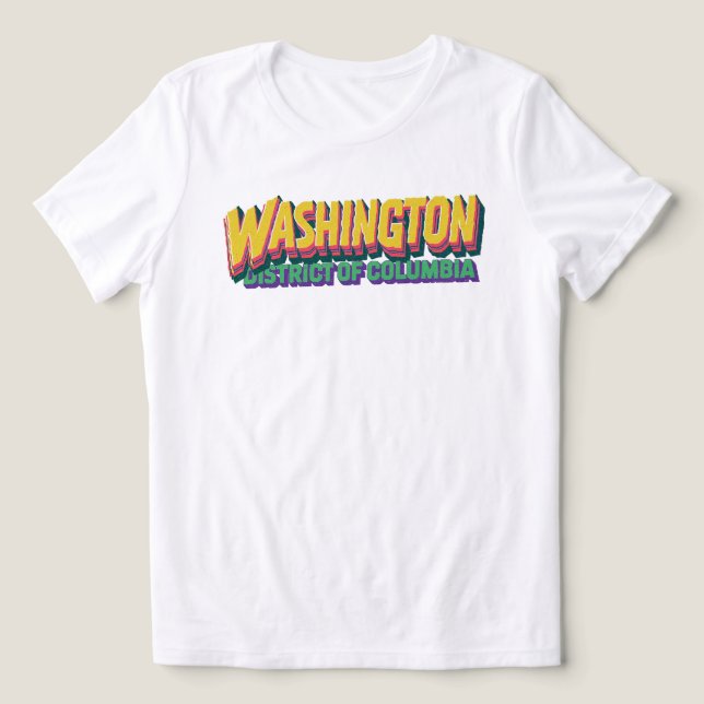 Tipografia Retro de Washington DC (Design frontal)