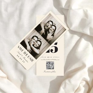 Tipografia Retro Photobooth Qrcode Save the Date I