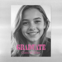 Tipografia Rosa Moderna Foto de Graduação