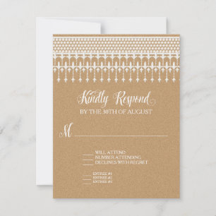 Tipografia RSVP Rustic Vintage Lace Kraft Script