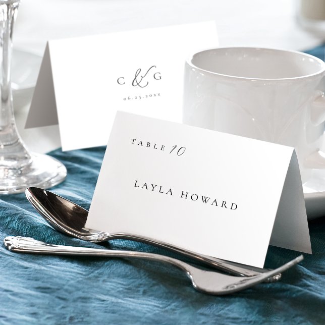 Tipografia Simplesmente Elegante Cartão de Lugares (Simply Elegant Typography Modern Place Card)