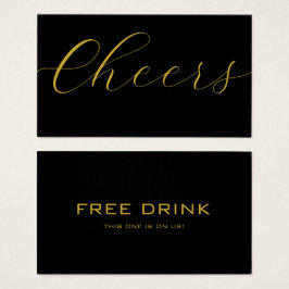 Tíquete de Bebida do Voucher de Evento Negro