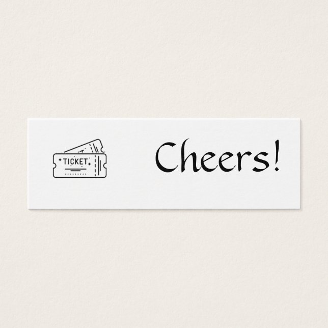 Tíquete de bebidas - Aproveite uma bebida grátis e (Frente)