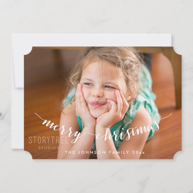 Tíquete de Cartões de Natal Personalizados (Frente)