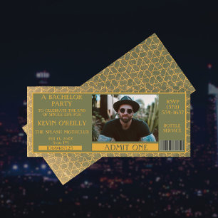 Tíquete de Convite para Fotografias de solteiro ou