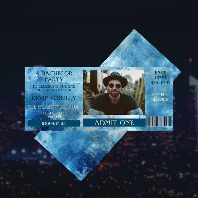 Tíquete de Convite para Fotografias de solteiro ou (Criador carregado)