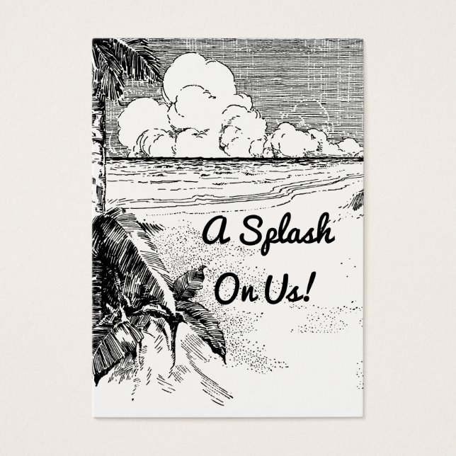 Tíquete de Drinagem Gratuita de Evento de Praia da (Frente)