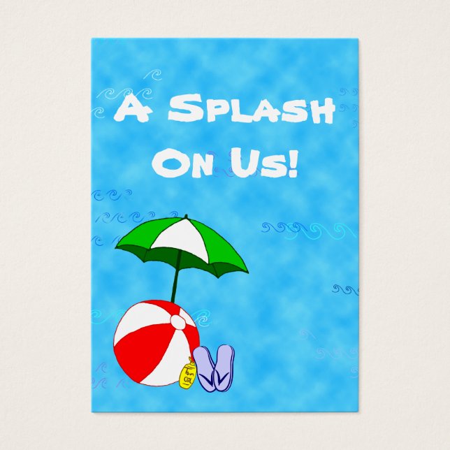 Tíquete de Refeição de Bebida de Evento de Piscina (Frente)