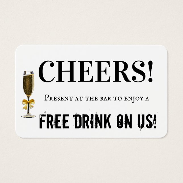 Tíquete De Voucher De Bar De Boas-Feiras (Frente)