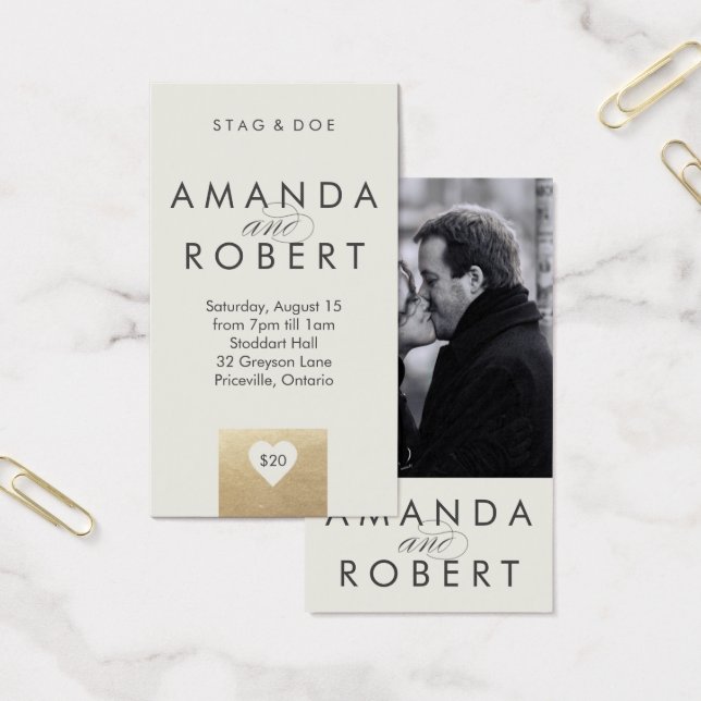 Tíquete Dourado do Cardíaco e Doe, Creme (Escritótio)