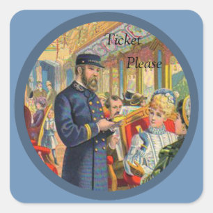 Tíquete, Por Favor, Treinar Adesivos