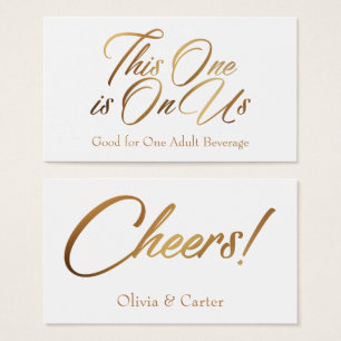 Tíquetes de bebida, Slim, Bold, Elegante, Dourado