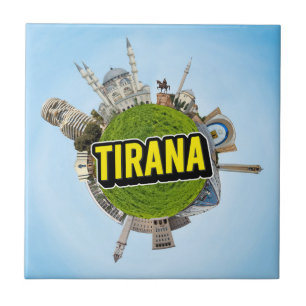 Tirana minúsculo pequeno planeta marco arquitetura