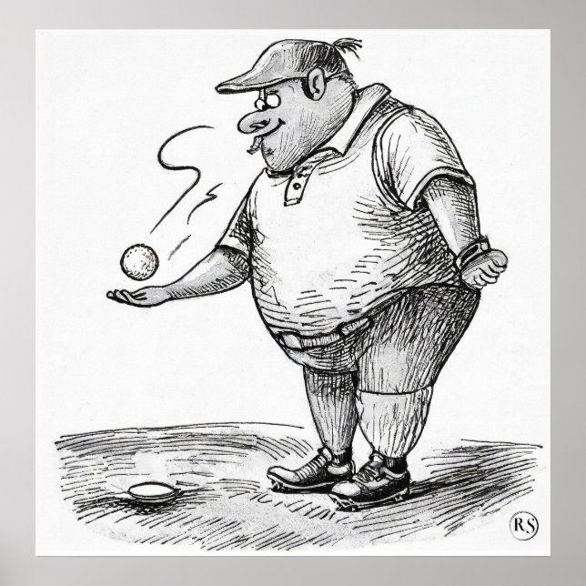 Tirando Uma Gota - Impressão de Arte Golfe (Frente)