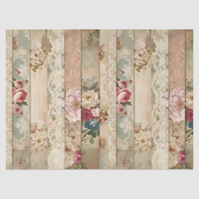 Tiras de Papel de Seda Decoupage Vintage (Frente )