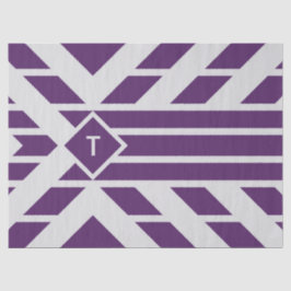 Tiras de Quadrangas Roxas, Papel Tecido Monograma