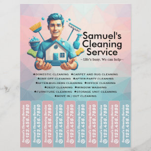 Tiras de rasgo de folheto de serviço de empregada 
