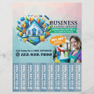 Tiras de rasgo de folheto de serviço de empregada 