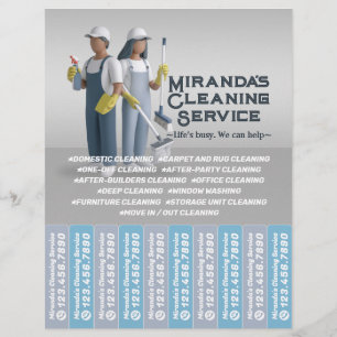 Tiras de rasgo de folheto de serviço de empregada 