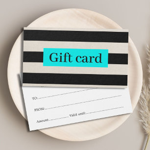 Tiras de Turquesa Negra-bege Moderna Elegante